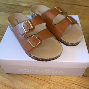 Top Moda double buckle sandals